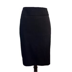 Liz Claiborne Skirt size 8 Classic Black Straight Knee Stretch Career Church